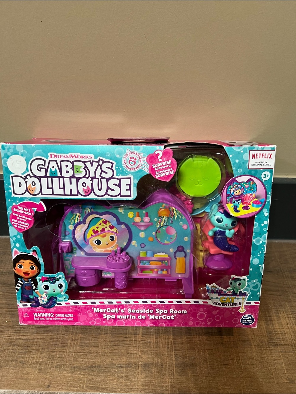 DreamWorks Gabby’s Dollhouse MerCat Seaside Spa Room Playset NIB $15
